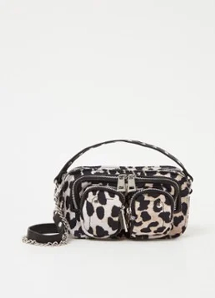 Núnoo Helena crossbodytas met leren details - Zwart - 1 maat