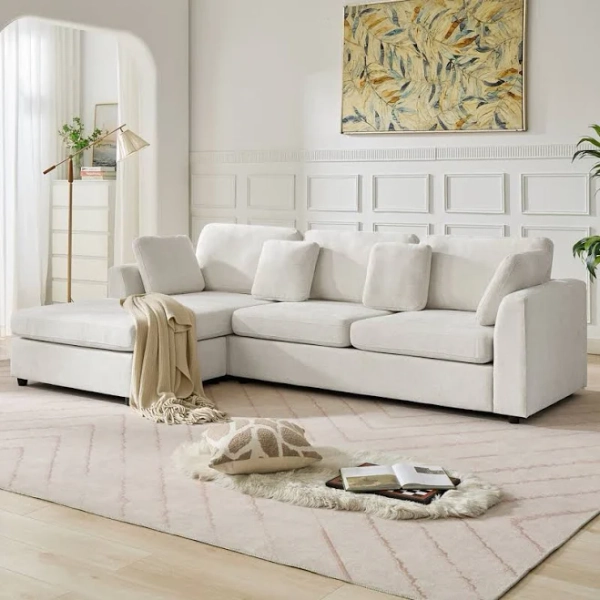 Wauseon 2 Piece 108.7" Upholstered L Shape Sofa with Convertible Chaise Wade Logan Fabric
