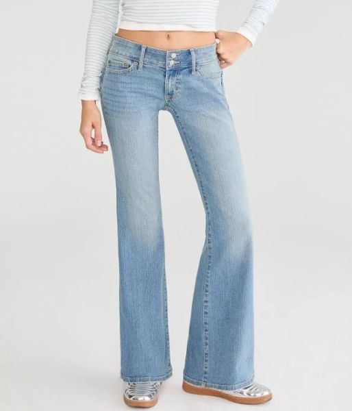 Aeropostale Women's Super Low-Rise Flare Jeans