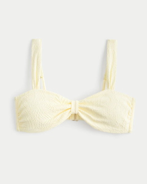 Jacquard Scoop Bikini Top