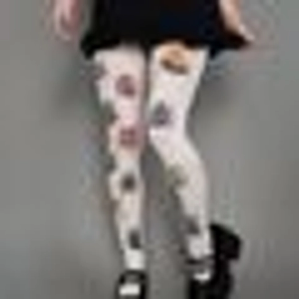 Fashionable Cute Animal Printed Long Socks Harajuku Knee Socks Cosplay White Graffiti Socks Kawaii
