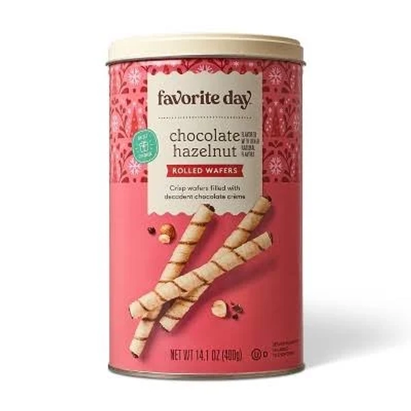 Favorite Day Chocolate Hazelnut Rolled Wafers