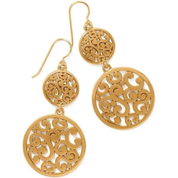 Brighton Contempo Medallion Duo French Wire Earrings