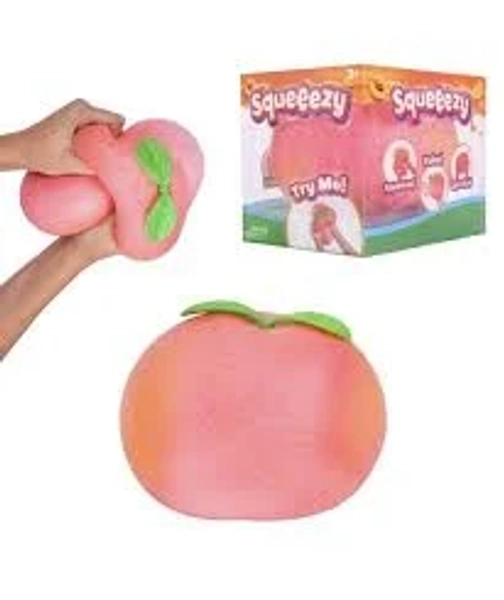 Sunny Days Jumbo Squeezy Peach– Peachy Squishy Toy, Stress Relief Sensory Fun