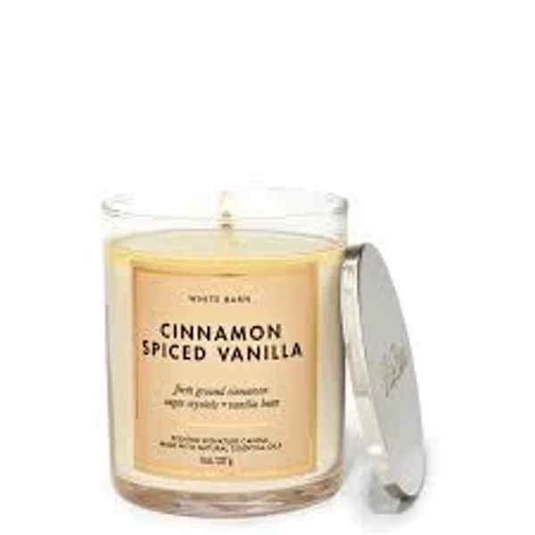 White Barn Cinnamon Spiced Vanilla Signature Single Wick Candle