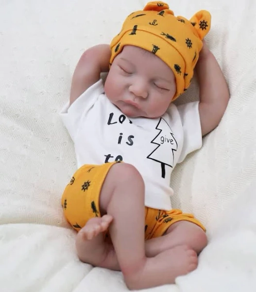 Vacos 17 Inch Realistic Reborn Baby Dolls Lifelike Newborn Sleeping Boy