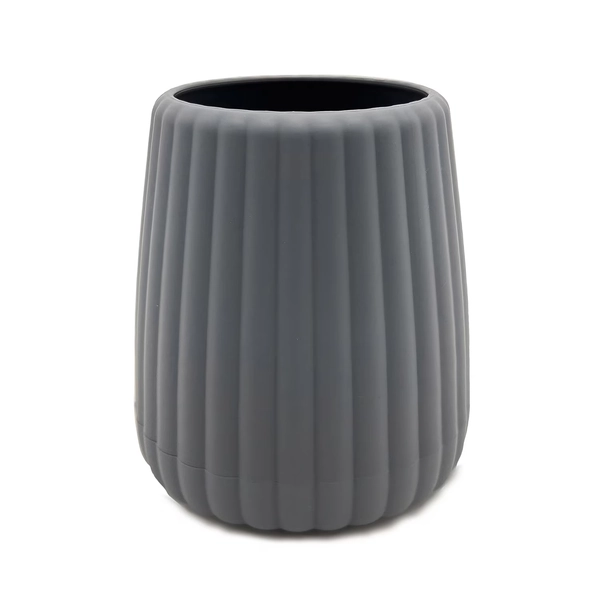 Mainstays Rubberized Plastic Ribbed Toothbrush Holder, Grey - Walmart.com