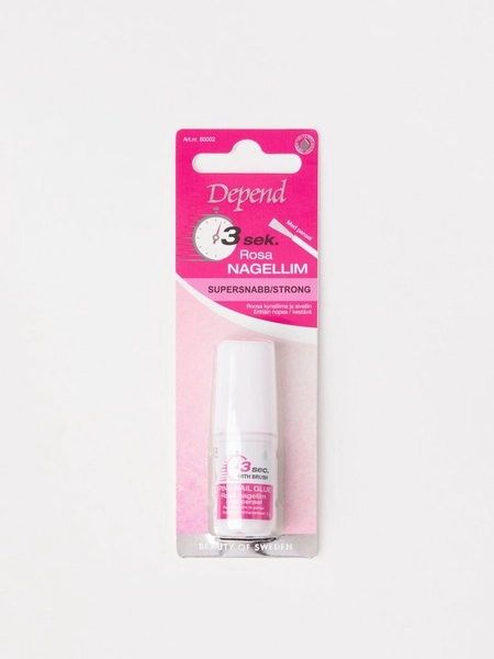 Depend 3 Sec. Pink Nail glue with brush