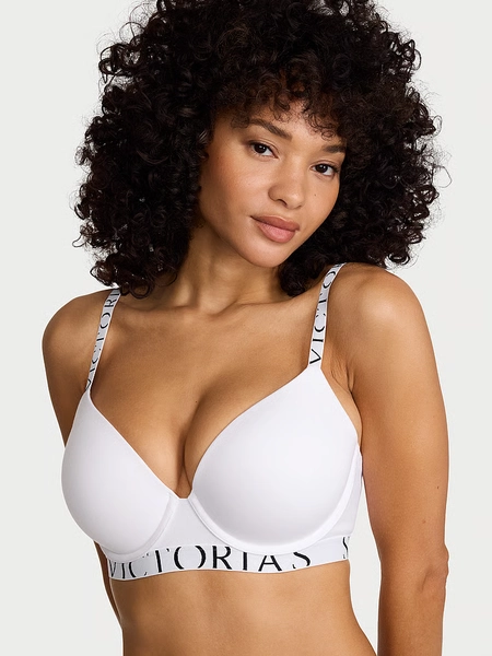 Perfect Shape Cotton Exploded Logo Push-Up Bra