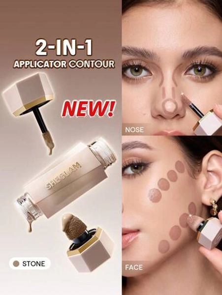SHEGLAM Precision Sculpt Liquid Contour Duo-Stone Brand Beauty Makeup Face Paint Cosmetic For Women Girls Perfect For Fall Winter Ideal For Y2K Fancy Fashion Suitable For Birthday Christmas Present Party Ready Best Color