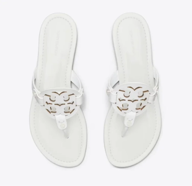 Miller Patent Sandal in white, size 7.5