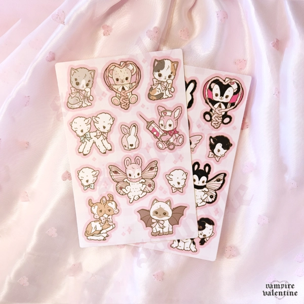 Strange Sweeties 4x6" Waterproof Matte Vinyl Sticker Sheets