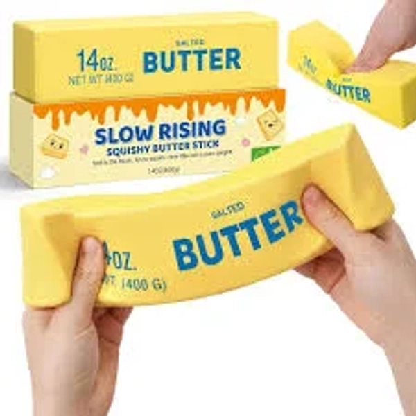 Jumbo Butter Squishy | Extra-Large Slow Rising Stress Toy - 9.5 In Butter Squishy