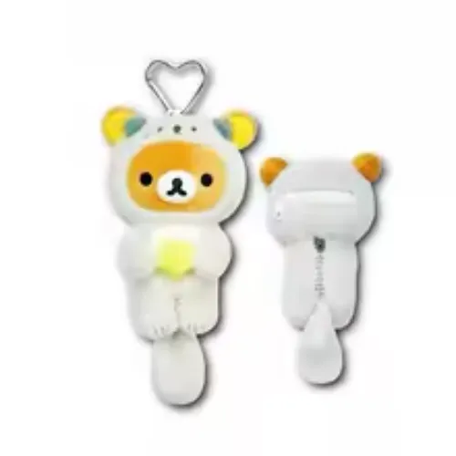 Rilakkuma Sea Otter Plush toy Keychain kawaii Korilakkuma Stuffed Doll Pouch San-X lazy bear Cartoon plush coin purse Bag Charm