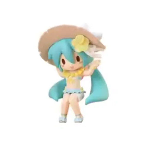Hatsune Miku Q Version Summer Swimsuit Straw Hat Figure Anime Girl PVC Collectible Model Desktop Ornament Cute Toy Gift For Fans - AliExpress 26