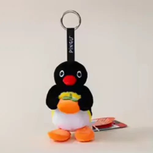 10cm Cartoon Pinguin Animated Character Cute Plush Animal Doll Backpack Pendant Decor Trendy Toys Peripheral Surprise Gifts