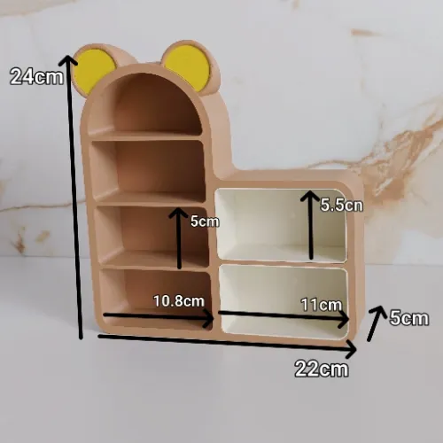 Rilakkuma Bear Ears Multi-Layer Cute Storage Display Rack St — DogeGoo