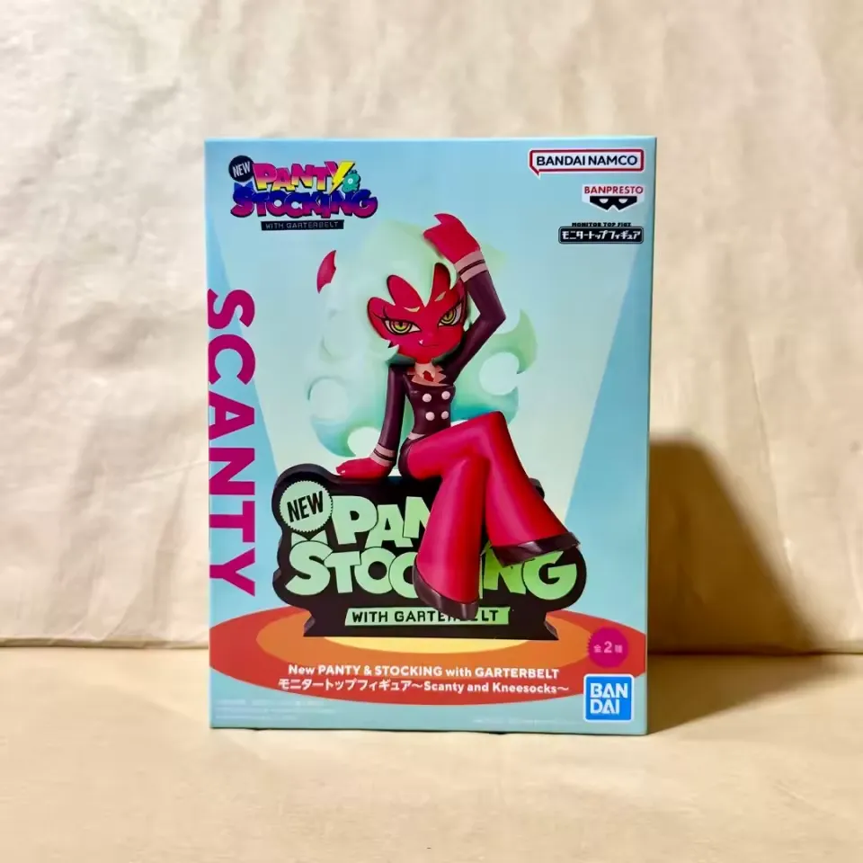Original BANPRESTO Panty & Stocking with Garterbelt Monitor Top Kneesocks Scanty Action Figures BANDAI Figurine Model