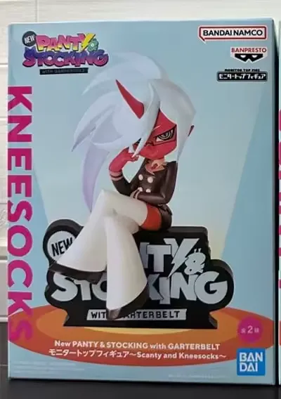Original BANPRESTO Panty & Stocking with Garterbelt Monitor Top Kneesocks Scanty Action Figures BANDAI Figurine Model