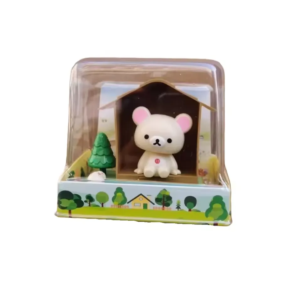 Rilakkuma Solar Powered Shaking Head Figurine With Forest House Car Dashboard Ornament Ideal Gift For Kids Animal Lovers - AliExpress 26