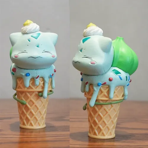 Ice Cream Pokémon Series Figurines, Cone-Shaped Bulbasaur, P — DogeGoo