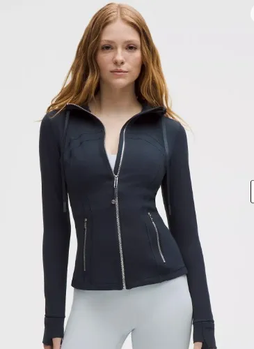 Define Hooded Jacket *Nulu - True Navy/Mirror Silver/Mirror Silver - 10