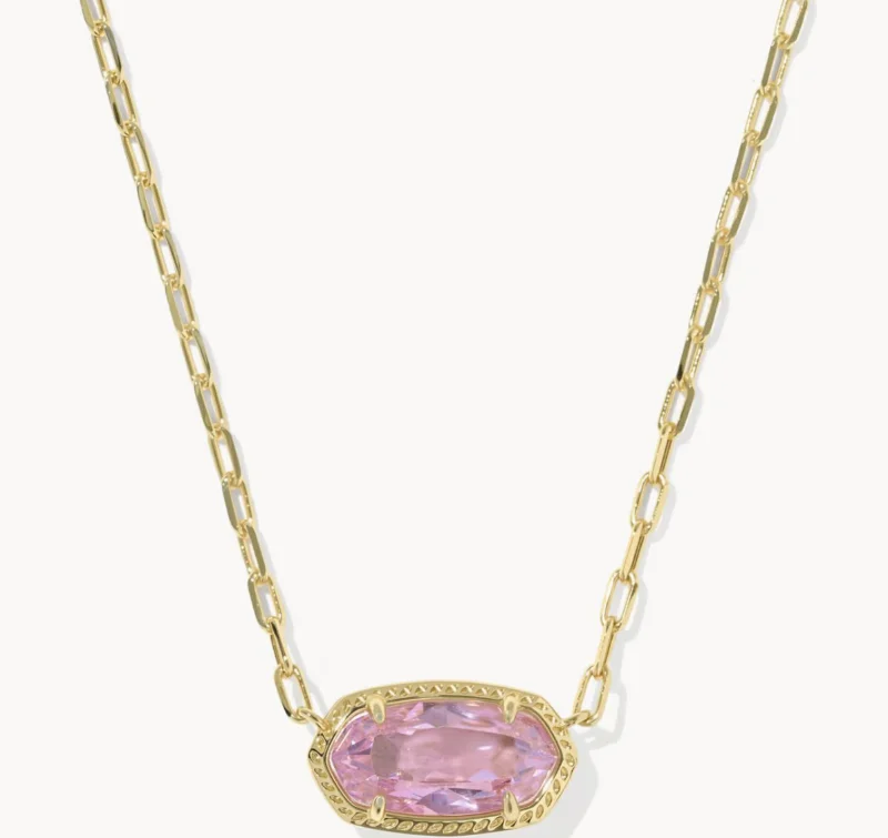 Elisa Luxe Gold Short Pendant Necklace