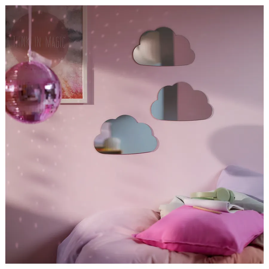 HOLMÖARNA Mirror - cloud-shaped 11 3/4x7 1/8 "