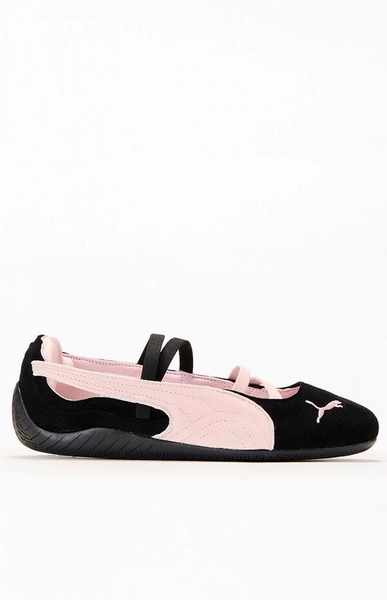 Women's Black & Pink Speedcat Ballet Sandals