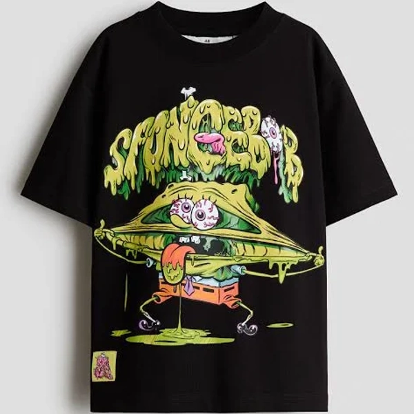 Black/Spongebob Squarepants Print Tee - size: 15 (EUR 170) - H&M