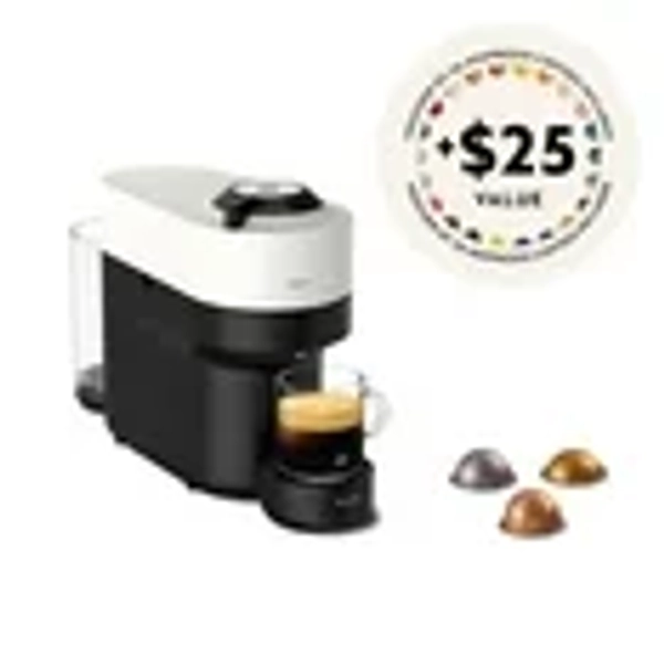 Nespresso Vertuo Pop Coffee and Espresso Machine Coconut White by Breville 6 Coffee Sizes, NESPRESSO NES VPOP ESSENTWHITE