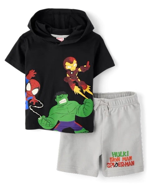 Toddler Boys Spidey™ And Friends 2-Piece Outfit Set - Black