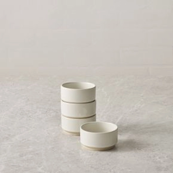 Straight-Sided Stoneware Condiment Bowls (Set of 4)