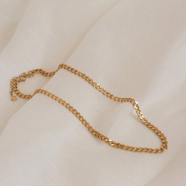 Thick Gold Curb Chain by CaitlynMinimalist • Chunky Necklace • Thick Gold Necklace • Cuban Chain • Mens Necklace, Gift for Men • NR054