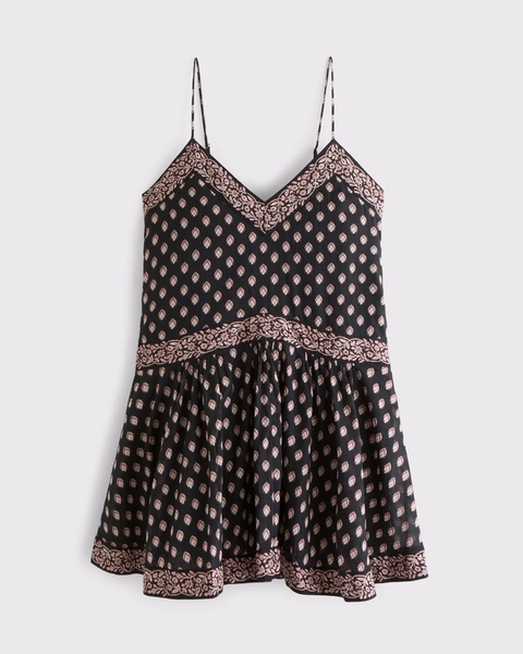 V-Neck Flowy Mini Skort