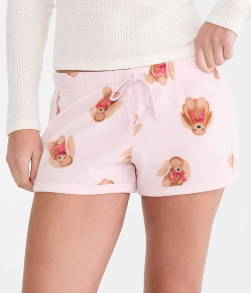 Aeropostale Women's Plush Bunny Sleep Shorts