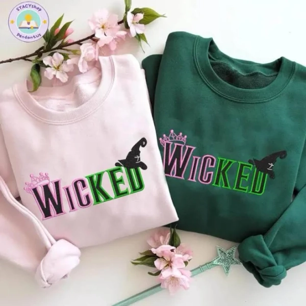 Wicked Defying Gravity Embroidery Sweatshirt