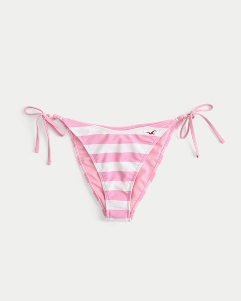 Beaded Side-Tie Cheeky Bikini Bottom