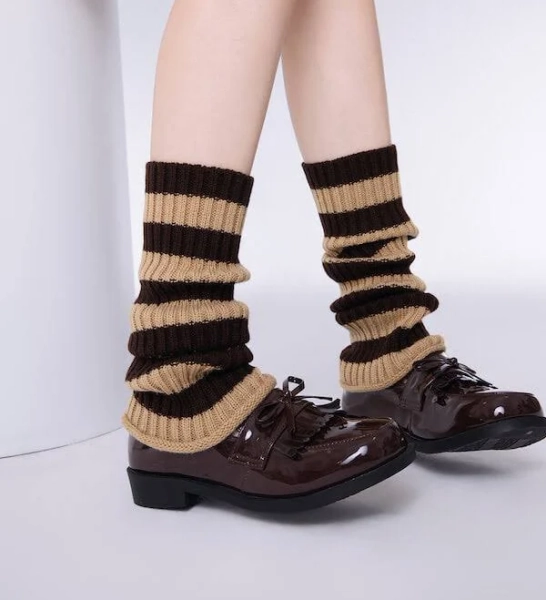 Lolita Punk Stripes Leg Warmers