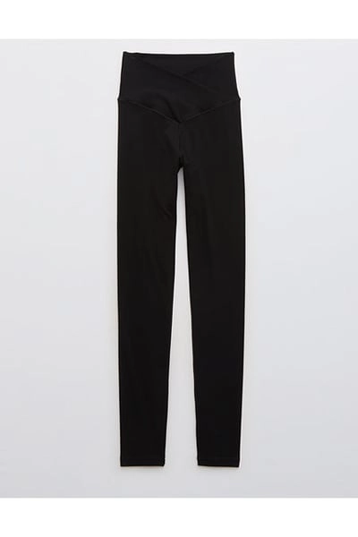 OFFLINE By Aerie Real Me High Waisted Crossover Legging Women's True Black XL
