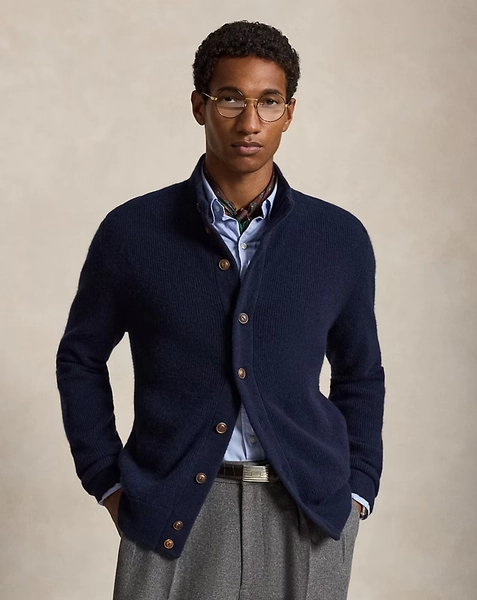 Cashmere Mockneck Cardigan