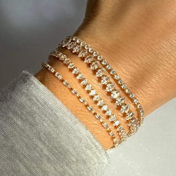 Tennis Bracelet, Gold Tennis Bracelet, Cubic Zirconia Tennis Bracelet, Dainty Bracelet, Diamond Bracelet, Gift For Her, Christmas Gift