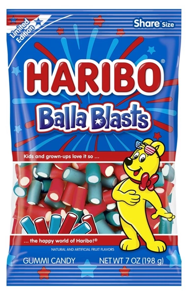 HARIBO Balla Blasts Gummy Candy, Share Size, 7oz Bag - Walmart.com