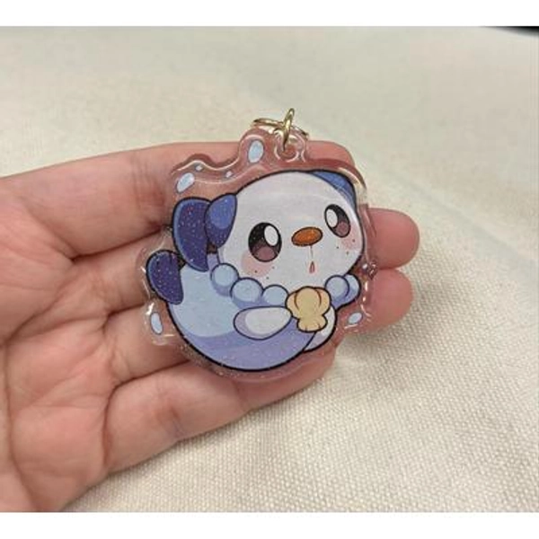 "Oshawott 2\" Acrylic Keychain | Double Sided Glitter Epoxy"