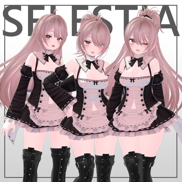 【7avatar対応】PankishGirlHair【3types in 1 hair】