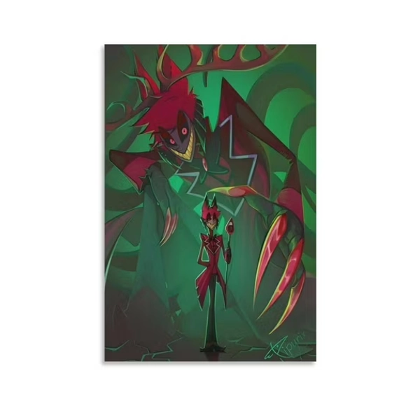 Hazbin Hotel Alastor Anime Poster Canvas Wall Art Posters For Room Aesthetic And Decor 1Canvas Painting Posters And Prints Wall Art for Living Room Bedroom Decor