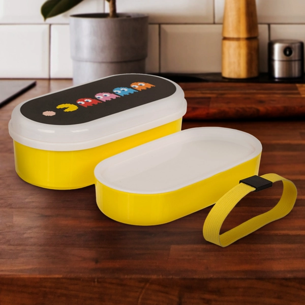 Pac-Man Brotdose mit Fächern - Lunchbox für Kinder
