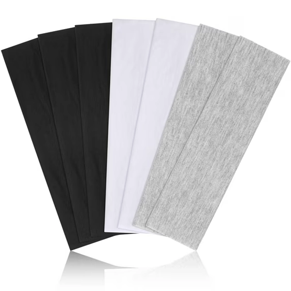 AUSALL Headbands for Women Non Slip - 7PCS Fashion Sports Hair Bands for Women's Hair, Soft Cotton Cloth Stretchy Headbands for Women for Workout Yoga Running
