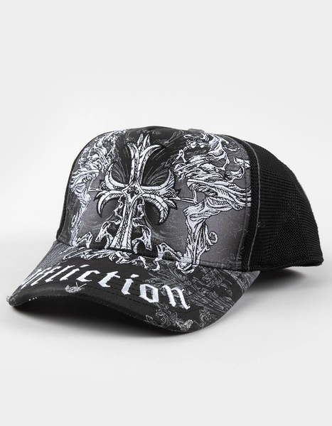 AFFLICTION Jump Trucker Hat - BLACK COMBO