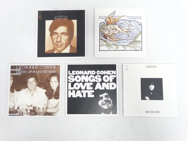 Lot Of (5) Leonard Cohen CDs In Cardboard Sleeves Love Hate Death Ladies' Man